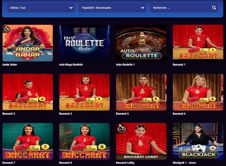 Atlantis Slots Casino jeux live